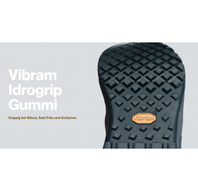 Robust outdoor shoe in gray with turquoise-orange accents, high shaft, and grippy treaded sole for secure footing.