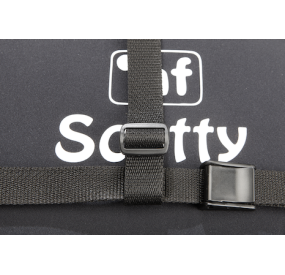 Neopren-Spritzdecke mit hohem Kamin und Front-Reißverschluss, flexibel, dicht und einfach anzulegen im Kajak.