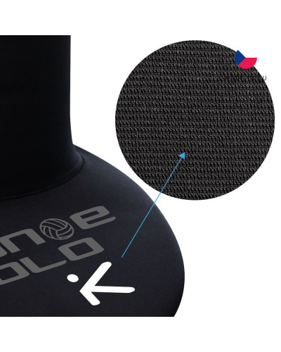 Polo-Spritzdecke mit elastischem Rand und hohem Kamin, dicht abschließend für sicheren Halt im Kajak.