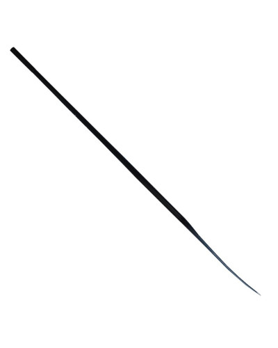 Einseitiges Stechpaddel mit schwarzem Carbonblatt, schlankem Schaft und Holzgriff für präzise Kontrolle im Canadier.