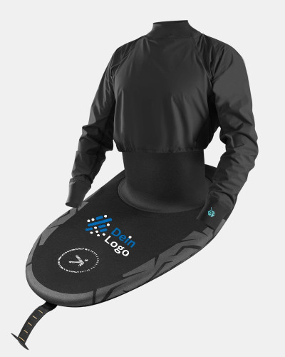 Kayak suit with waterproof jacket and spray deck for a dry seat and high comfort