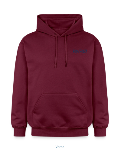 RIVRØ Rapid Hoodie W Burgundy – Rückansicht mit Whitewater Backprint aus Kanu-Slalom. Damen Hoodie. Jetzt entdecken.