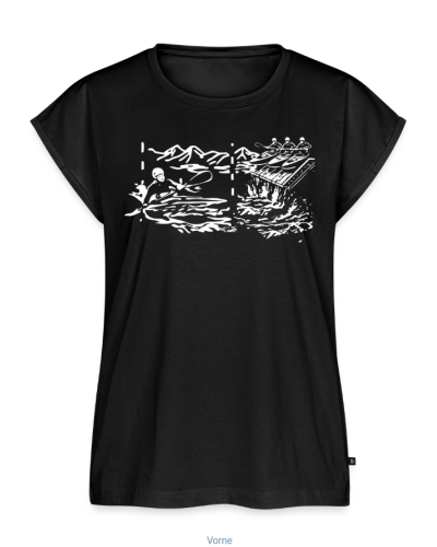 RIVRØ Cross Flow Top W Black women’s performance top with whitewater print – Shop now.