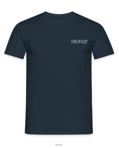 RIVRØ Rapid Tee navy men with whitewater backprint – Shop now.