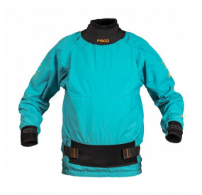 Wasserdichte Paddeljacke mit Neoprenbund und Manschetten für Schutz beim Kajakfahren im Wildwasser.